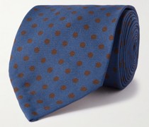 Krawatte aus Seiden-Twill mit Punkten, 8 cm
