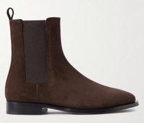 Grunge Chelsea Boots aus Veloursleder
