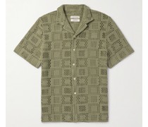 Gioia Hemd aus Baumwolle in Häkeloptik mit Reverskragen