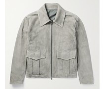 Bomberjacke aus Veloursleder