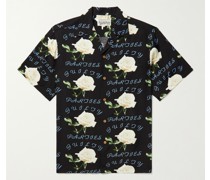 Camp-Collar Printed Woven Shirt