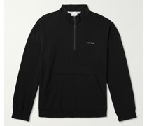 Cotton-Blend Jersey Half-Zip Sweatshirt