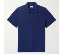 Riviera Hemd aus Baumwoll-Seersucker in Indigo-Färbung