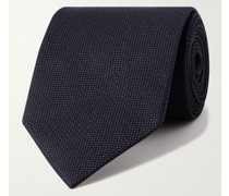 Karierte Krawatte aus Seiden-Jacquard, 8 cm