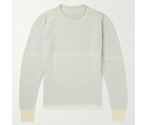 Striped Virgin Wool-Blend Jacquard Sweater