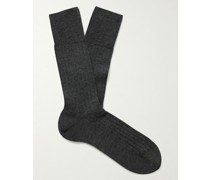 No 2 Ribbed Cashmere-Blend Socks
