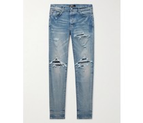 MX1 Skinny Jeans mit Einsätzen in Distressed-Optik