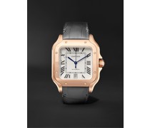 Santos Automatic 39,8 mm Uhr aus 18 Karat Roségold mit einem Alligatorlederarmband und einem Lederarmband zum Wechseln, Ref.-Nr. WGSA0011