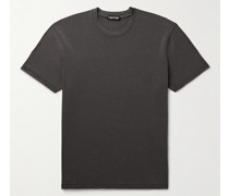 Schmal geschnittenes T-Shirt aus Jersey aus einer Lyocell-Baumwollmischung