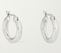 Rhodium-Plated Hoop Earrings