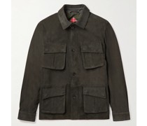 Hemdjacke aus Veloursleder