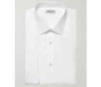 Weißes Hemd mit Umschlagmanschette