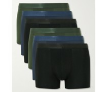 Set aus sechs Retropants aus Stretch-Lyocell
