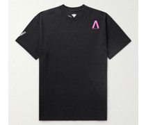 T-Shirt aus Pima-Baumwoll-Jersey mit Logoprint