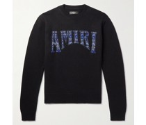Pullover aus einer Wollmischung mit Logostickerei