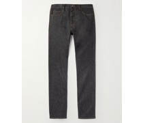Jeans aus Stretch-Denim mit geradem Bein