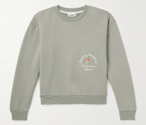 Sweatshirt aus Baumwoll-Jersey mit Logostickerei