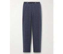 Hose mit geradem Bein aus einer Baumwoll-Wollmischung