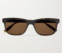 Sonnenbrille mit D-Rahmen aus Azetat in Schildpattoptik