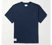 T-Shirt aus Jersey aus einer Baumwollmischung mit Logoapplikation und Print