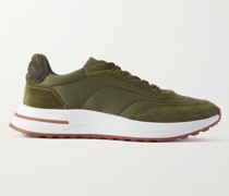 Weekend Walk Sneakers aus Shell mit Velourslederbesätzen