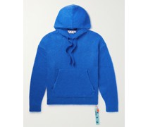 Logo-Embroidered Brushed Mohair-Blend Hoodie