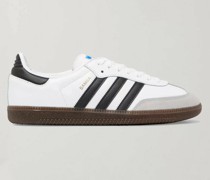 Samba Suede-Trimmed Leather Sneakers