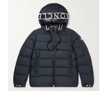 Cardere Logo-Print Quilted Shell Hooded Down Jacket