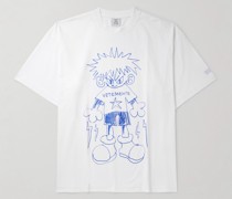 Scribbled Teen Oversized-T-Shirt aus Baumwoll-Jersey mit Logoprint