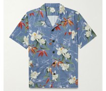 Phil Camp-Collar Printed Cotton-Seersucker Shirt