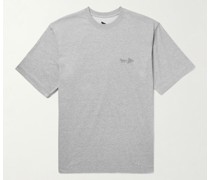 + Maison Kitsuné T-Shirt aus Jersey mit Print und Logoapplikation
