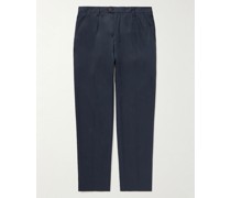 Claremont schmal zulaufende Anzughose aus Twill aus einer Tencel™ Lyocell-Mischung mit Falten