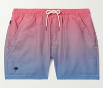 Straight-Leg Short-Length Ombré Swim Shorts