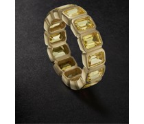 Memoire-Ring aus 14 Karat Gold mit gelben Saphiren