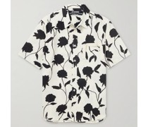 Melo Hemd aus Leinen mit Blumenprint und Webband