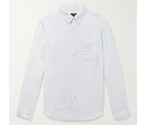 Hemd aus Leinen mit Button-Down-Kragen