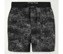 License to Train gerade geschnittene Laufsport-Shorts aus recyceltem Stretch-Shell mit Print