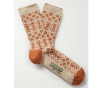 + GOHEMP Socken aus Jacquard-Strick aus einer Baumwollmischung