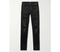 Thrasher Plus Skinny Jeans in Distressed-Optik