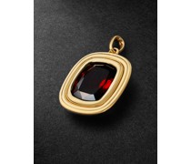 Equinox kleiner Anhänger aus Gold und Silber mit Granat