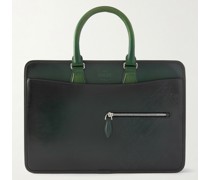 Two-Tone Scritto Leather Briefcase