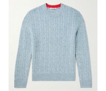 Pilly Pullover aus einer Merinowollmischung in Zopfstrick