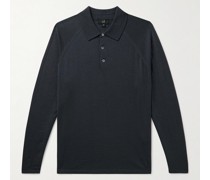 Pullover aus einer Mischung aus Kaschmir und Maulbeerseide mit Polokragen