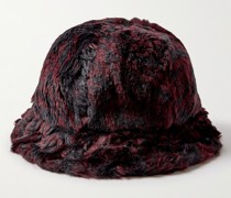 Bedruckter Fischerhut aus Faux Fur