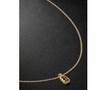 Anhängerkette aus recyceltem Gold mit Citrin