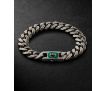 England Made Me Armband aus Sterlingsilber mit Malachit