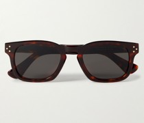 9768 Sonnenbrille mit eckigem Rahmen aus Azetat in Schildpattoptik