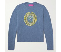 Technicolor Sunshine Embroidered Cashmere Sweater