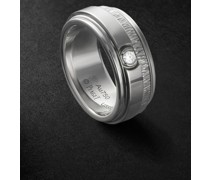 Possession Large Ring aus 18 Karat Weißgold mit Gravuren und Diamant