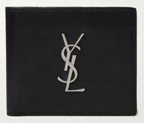 Portemonnaie aus Leder mit Logoapplikation